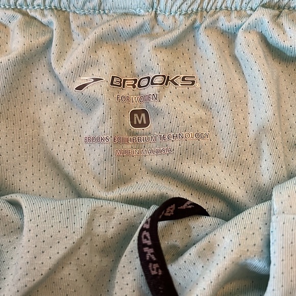 Brooks Athletic Shorts Size Medium Aqua & Orange - Picture 4 of 9
